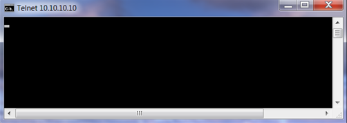 Successful Telnet Connection.